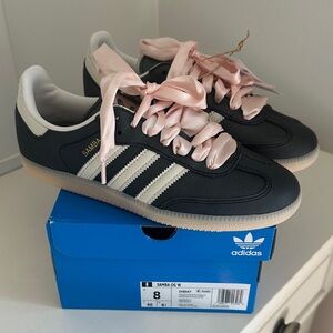 Adidas Samba with Pink Satin Laces